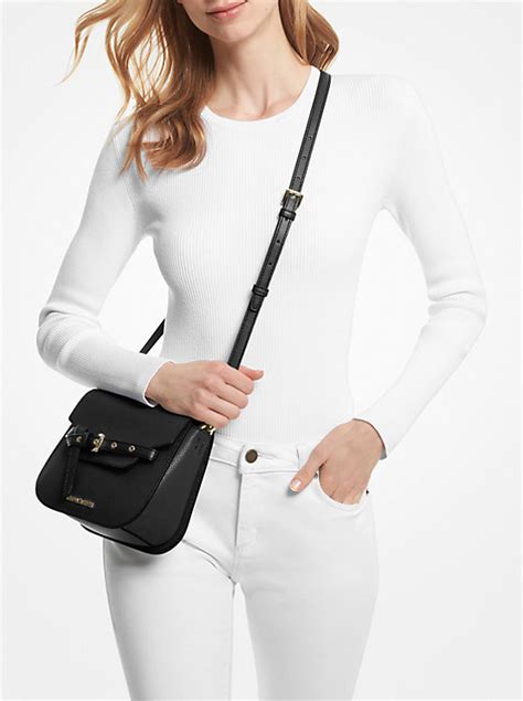 michael kors small leather crossbody.